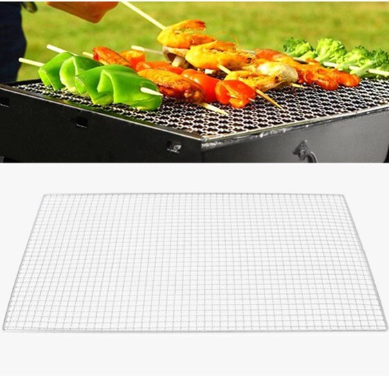 40x60cm Rectangle BBQ Grill Cooker Replacement Stainless Steel Wire Mesh Light Weight BBQ Grill Mesh Outdoor BBQ Tools