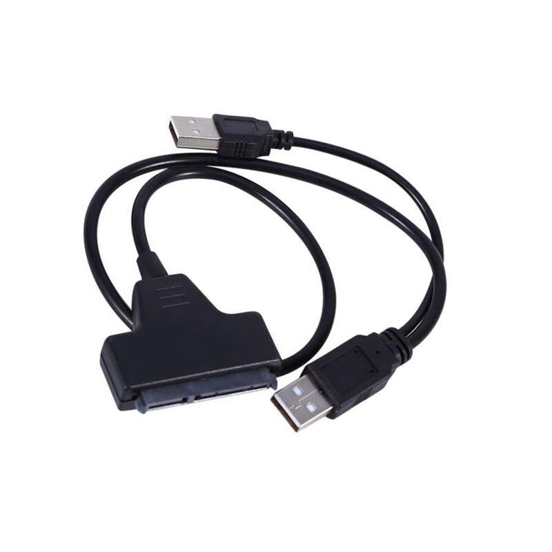 22u10-Rtk Sata 7 + 15 22 Pin To Usb 2.0 Cable Adapter For 2.55 Hdd Hard Disk Drive With Usb Power Cable