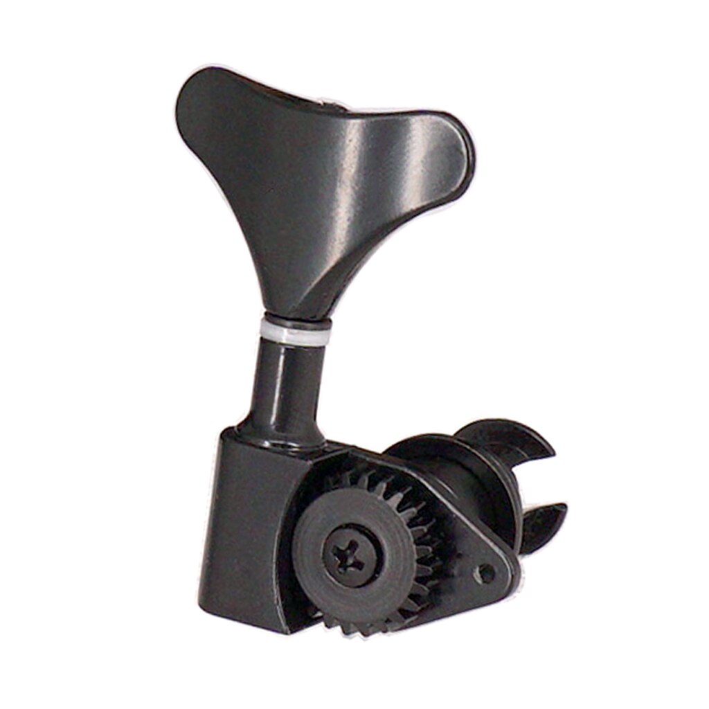 2L2R Fish Tail Electric Bass Tuning Pegs Tuners Machine Heads Black Bass Replacement Closed Tuning Peg Tuning Keys Tuners