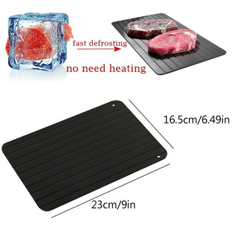 Newest Fast Defrosting Tray Kitchen Tool Clean Practical Thaw Rectangle Frozen Food Meat Fruit Quick Defrost Plate Board Pad