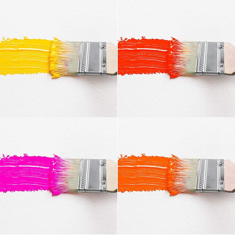 24 Pack of 1.5 Inch (35mm) Paint Brushes and Chip Paint Brushes for Paint Stains Varnishes Glues and Gesso