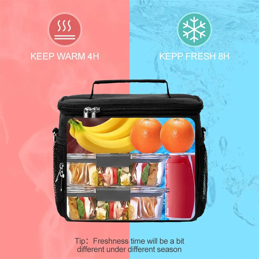 Multifunctional Double Layers Tote Cooler Lunch Bags for Women Men Large Capacity Travel Picnic Lunch Box with Shoulder Strap