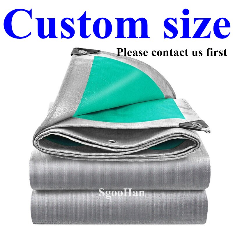 Canopys para camiones de 0,32mm PE, lona impermeable para jardín, toldo para exteriores, tela de sombreado para acampar, hoja de tierra, tela impermeable: Custom Size