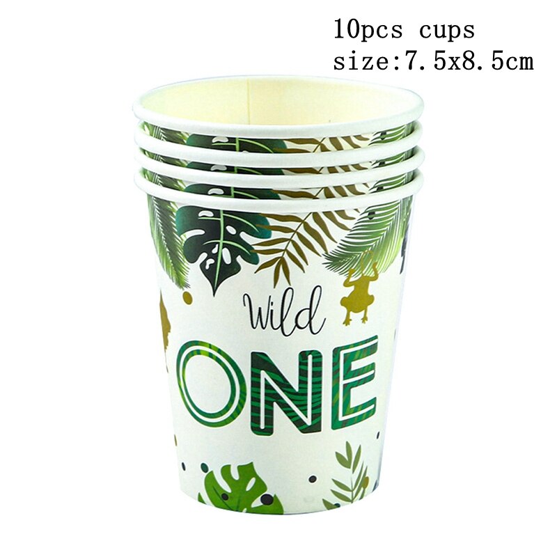 Wild Party WILD ONE Birthday Party Themed Cutlery Set Paper Plates &amp; Cups: C