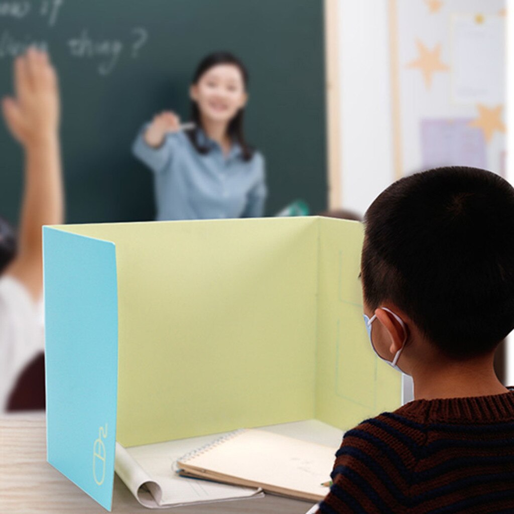 Multifunctional Folding Desktop Privacy Panel Sneeze Guard Shield Protective Shield For Office School Student Classroom 430#2