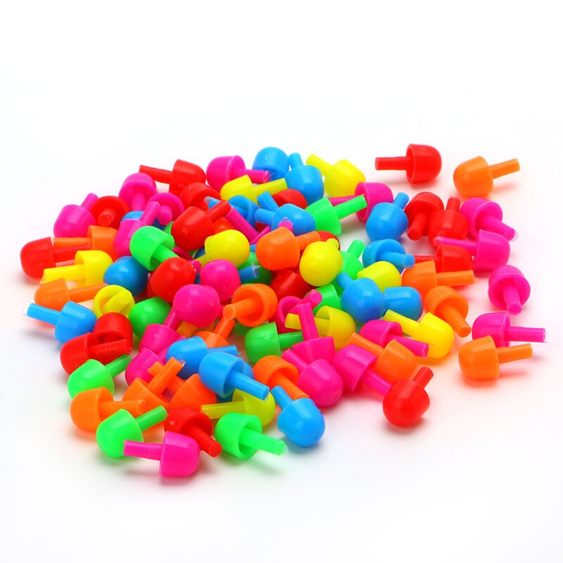 Kit de perles créatives en forme de champignon pour enfants, ensemble de 96 pièces, pour bricolage, jouet éducatif, , Y4UD