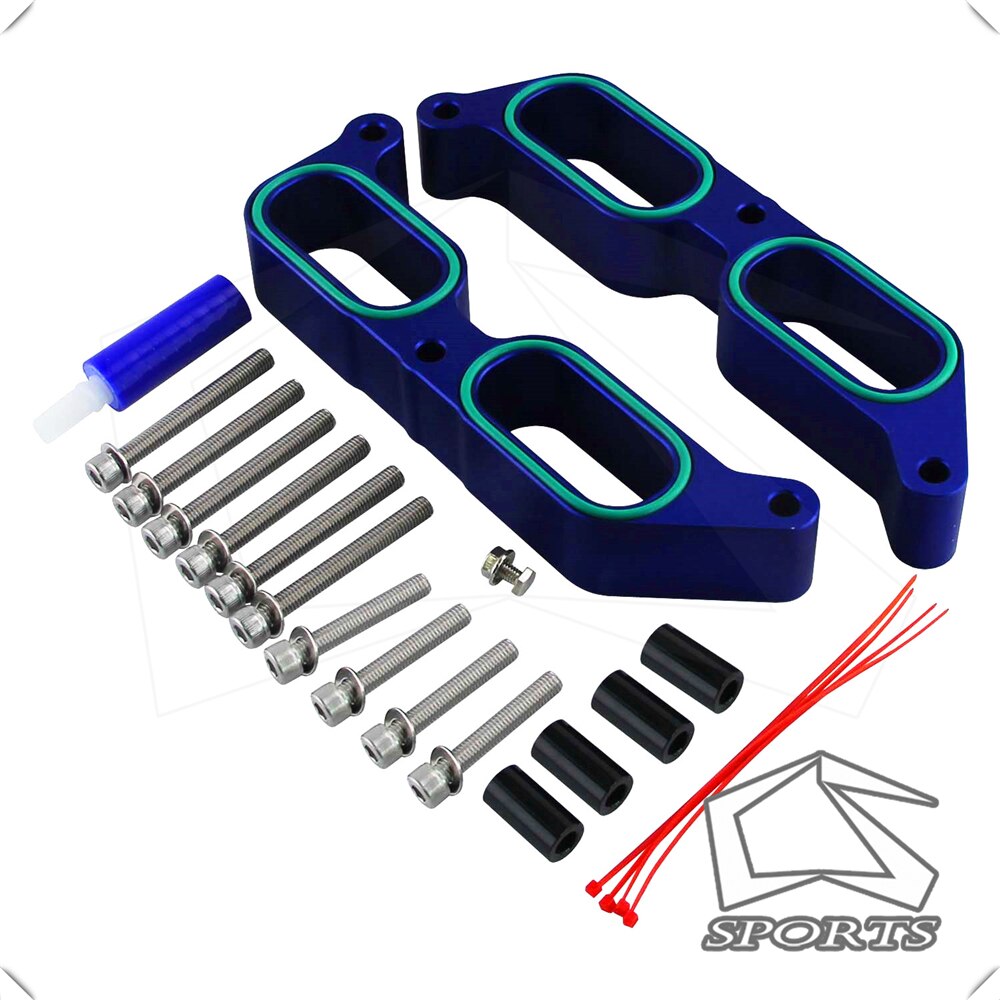 Aluminum Intake Manifold Spacers Fits For 13-17 Subaru BRZ Scion FR-S Power Block: Blue