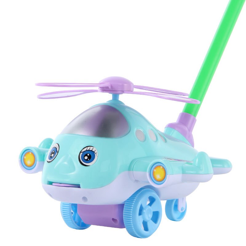 Baby toddler walker cart tegneserie fly stall legetøj børn legetøj baby walker baby klapvogn: Blå