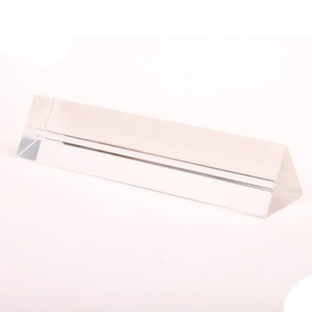 18CM Optical Glass Triple Triangular Prism Physics Teaching Light Spectrum Box