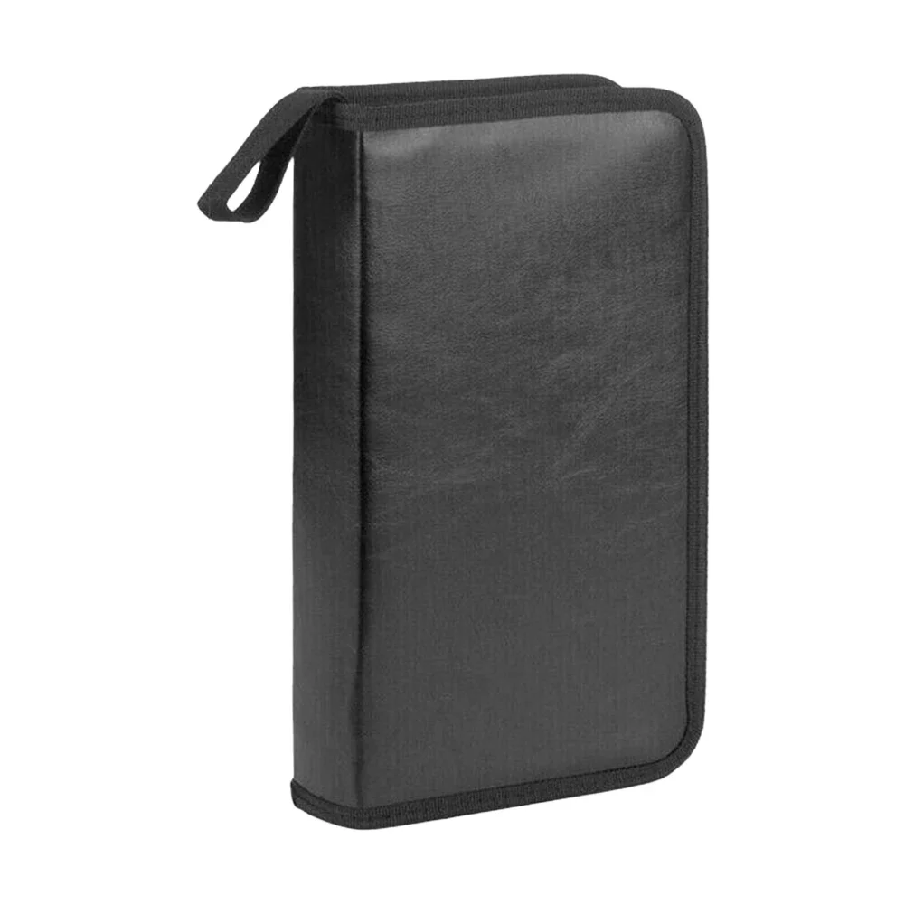 Estojo Portátil com Zíper para CDs e DVDs, Capacidade para 80 Unidades, Bolsa de Armazenamento Dupla Face, Capa Protetora para CDs e DVDs, Carteira, Álbum, Estojo de Transporte: Default Title