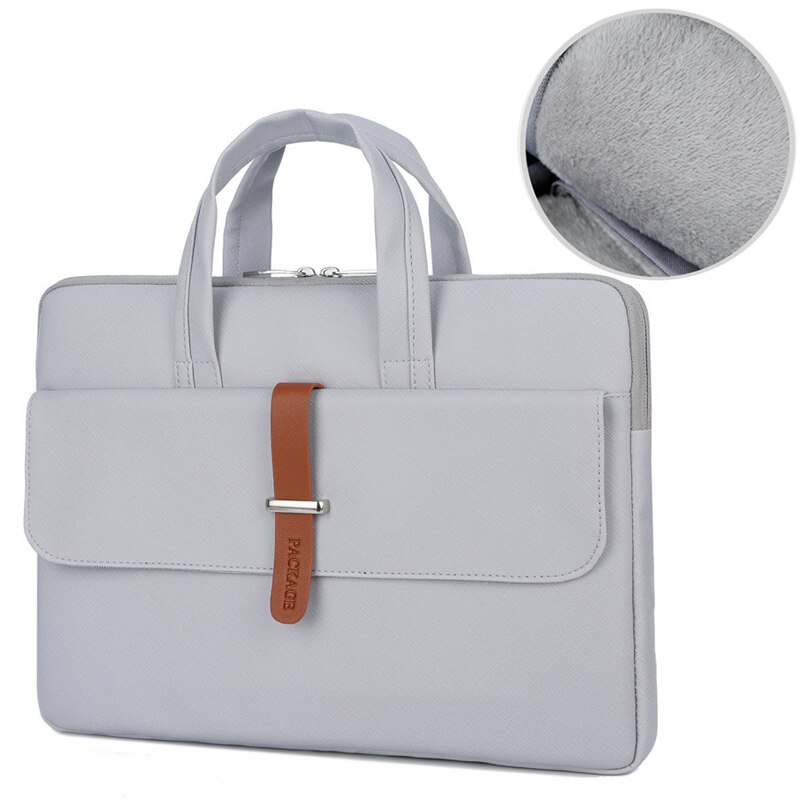 Briefcase Pu Waterproof Scratch-resistant Laptop Briefcase 13 -15.6 inch Notebook Shoulder Bag Carry Case women and men