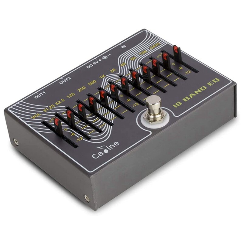 Caline CP-81 10 Band Eq Gitaar Effect Pedaal True Bypass Met Volume/Gain