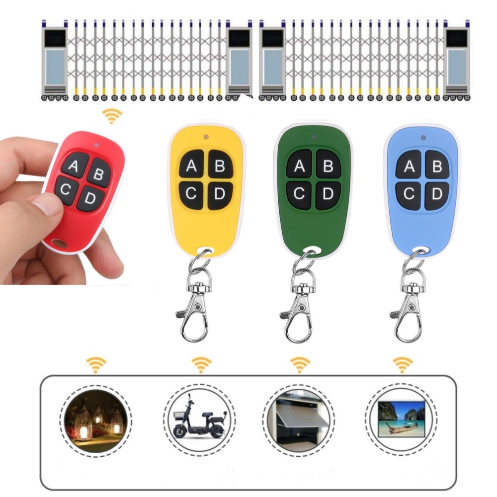Universele 433 MHz Afstandsbediening Garagedeuropener Draadloze Zender 4 CH Duplicator Clone Elektrische Deur Poort Sleutel Kopieer afstandsbediening