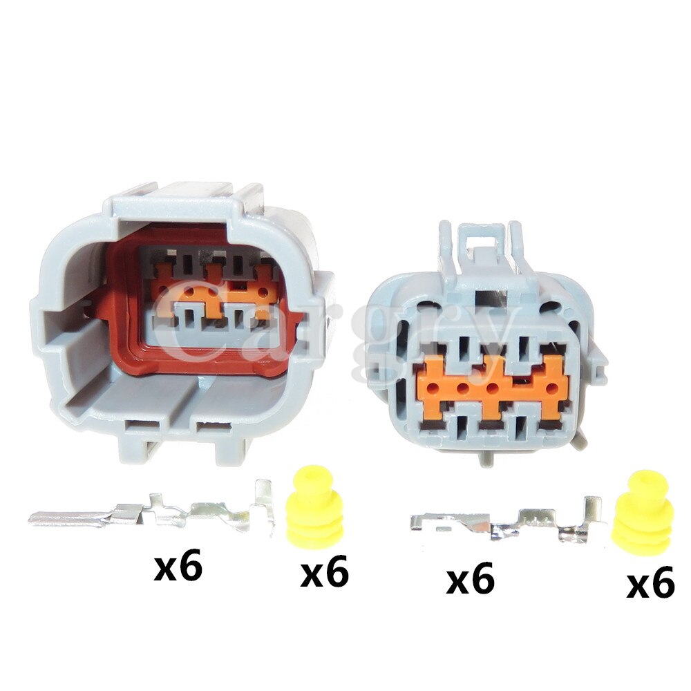 Conector de Cable eléctrico para Faro de coche, lámpara de luz, enchufe de Cable para Nissan, 6P, PB291-06127, 6185-1175, 1 Juego