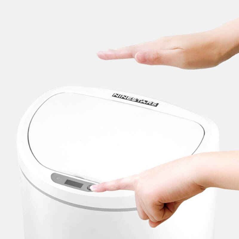 NINESTARS Smart Trash Can Intelligent Induction Automatic Motion Sensor Trash Bin 10L Large Capacity