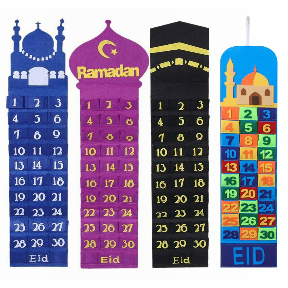 Vilt Unieke Eid Countdown Kalender Creëren Kinderen Ramadan Countdown Kalender Ramadan Ramadan Kalender Home Decor Viering