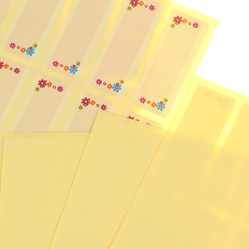 48/120pcs Blank Adhesive Label Blank Note Label Bar Sticky White Writable Name Stickers Office School Supplies