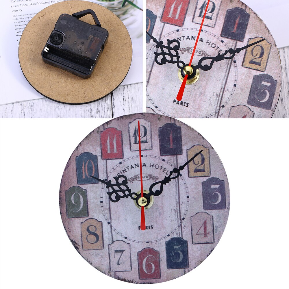 Decorative Vintage Clock Silent Round Wall Clock Non Ticking for Living Room Kitchen Bathroom Bedroom (820081)