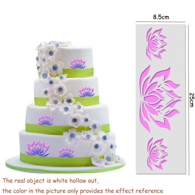 DIY Stil Schokolade Fondant Druck Schablone Hohl Zucker Sieb bilden Hochzeit Kuchen Schablone Rand Dekoration Vorlage Backen Werkzeuge: 75049
