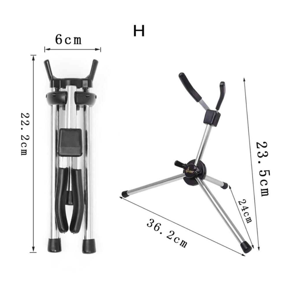 Foldable Alto/Soprano/Tenor Saxophone Stand Portable Sax Metal Triangle Base Floor Stand Holder With Carrying Bag