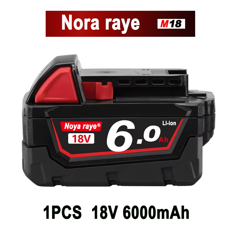 For Milwaukee M18 M12 Power Tool Battery XC 12v 18v 3Ah 5Ah 6Ah 9Ah M18B5 48-11-1815 48-11-1860 M18B2 M18B4 M18B5 Battery Packs: Blue