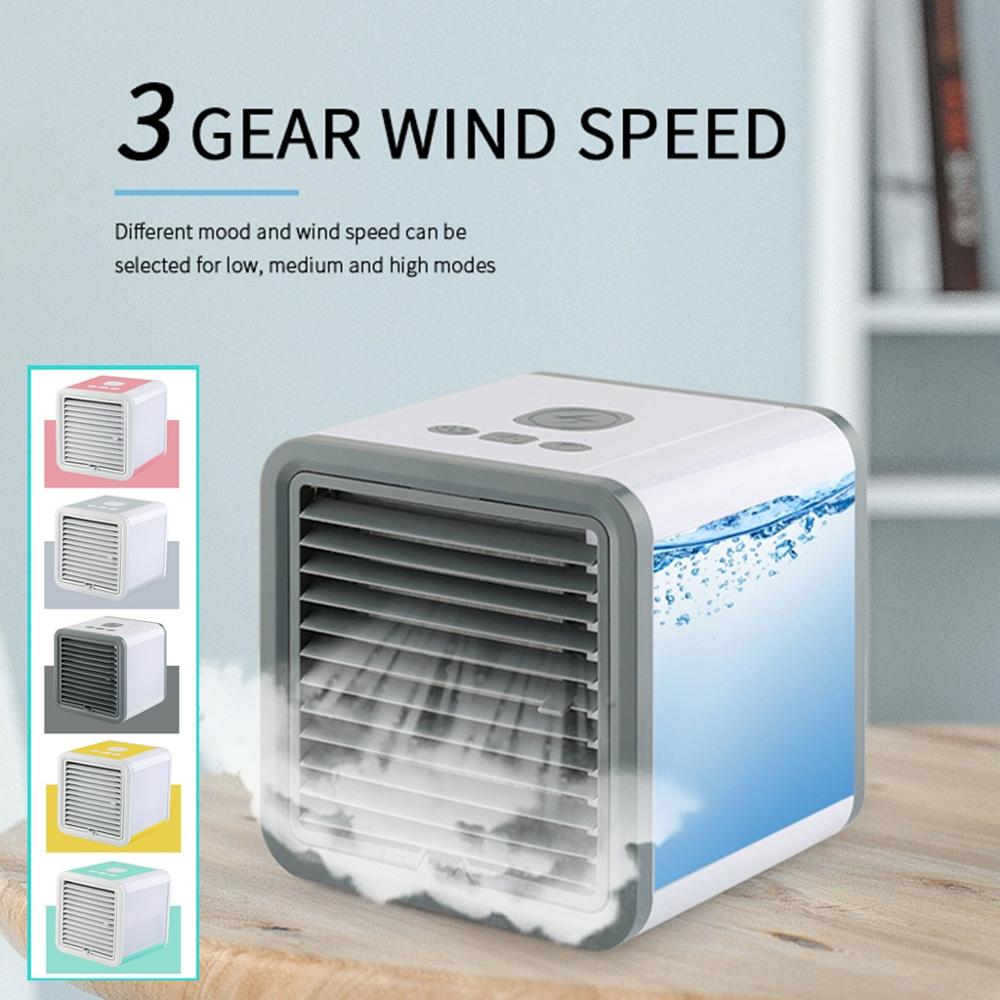 Vifte luftfukter mini klimaanlegg kjølevifte for bil soverom hjemme artic cooler bærbar 300ml vanntank tre-hastighets vind