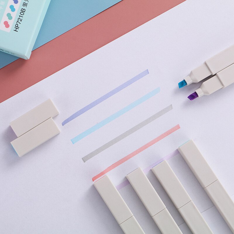 36 teile/los Kawaii Feste Farbe Auge Schutz Textmarker Nette Zeichnung Marker stifte Werbe Büro Schule Liefert