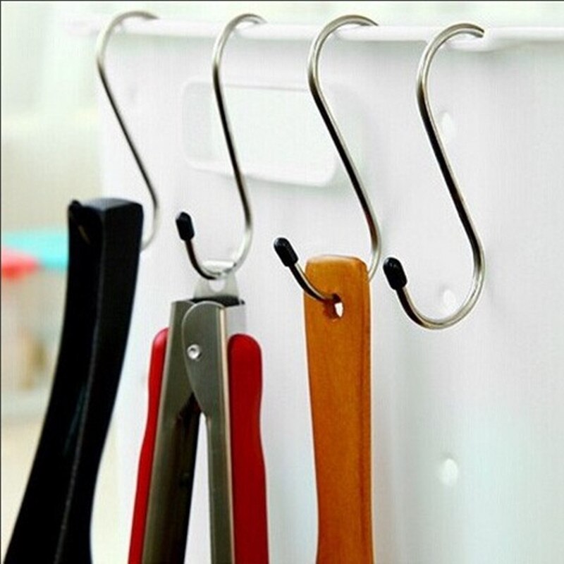 Strong Stainless Steel Storage Hook Free installation Multifunction Hanger S Shape Hooks For Hanging On Rope Crossbar Use Hook