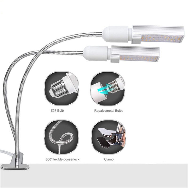 Full Spectrum LED Grow Light Phytolamp For Plants Control Plants Seedlings Flower Indoor Grow Greenhouse Clip Lamp Phyto Lamp