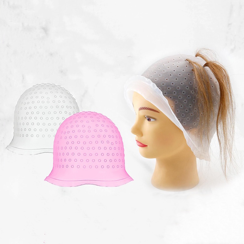 Gorro para teñir el cabello de silicona para salón, aguja reutilizable para teñir el cabello, sombrero para glaseado, tinte, herramienta de peinado, accesorios para el hogar