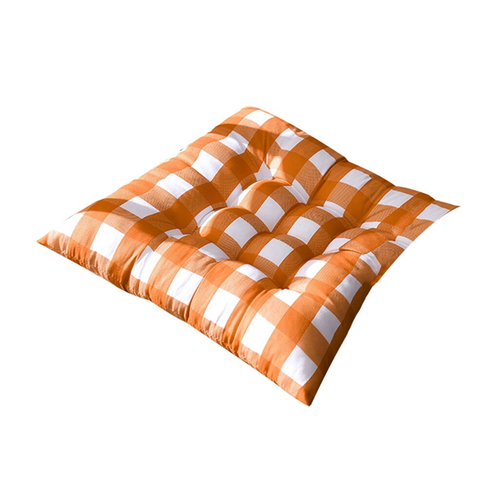 Plaid Zachte Warme Stoel Kussens Seat Pad Katoen Tatami Zetel Stoel Zitkussen Pad Kantoor Bar Sofa Kussen Coussin Home decor: Oranje
