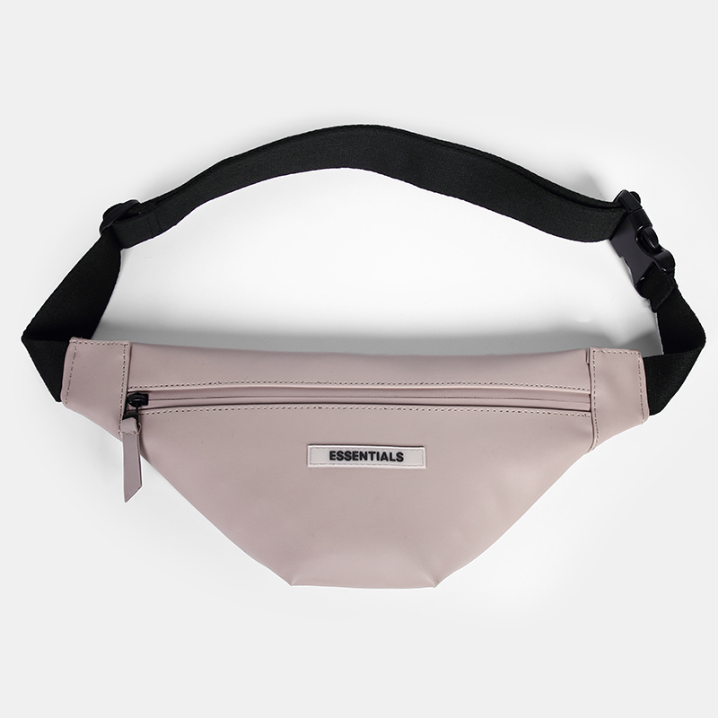 Klassisk fanny pack slank mykt lær vannavstøtende midjeveske uformell enkel belteveske unisex-pakke for utendørs trening og reiser: B