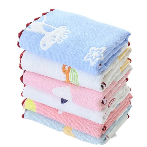 3 stk muslin lommetørklæder klud baby håndklæde nyfødte genanvendelige firkanter muslin baby bomuld gaze klude vaskeklud til børn