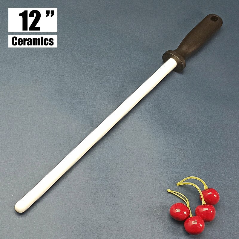 Diamond sharpening rod Tungsten steel carbon Knife kitchen Slaughterhouse butcher Ceramic Household honing steel knife sharpener: TC 12 inch