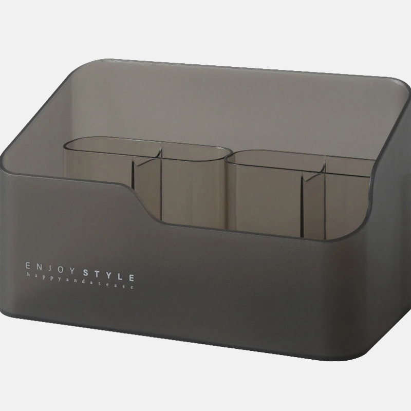 Portable Transparent Makeup Organizer Storage Box Acrylic Make Up Organizer Cosmetic Organizer Makeup Storage Drawers Organizer: Style1-Grey