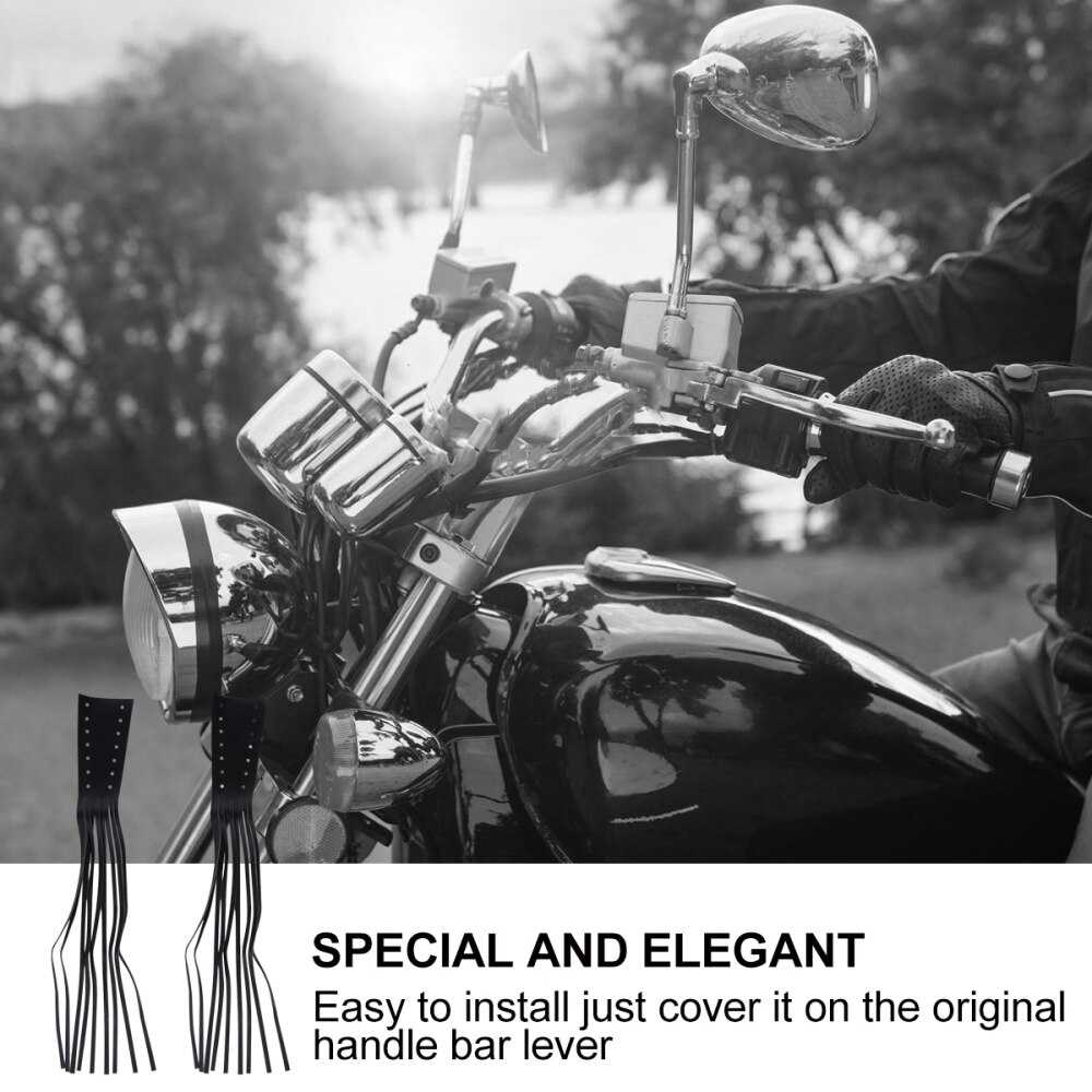 1 paar handvatten kwast motorfiets universeel kunstleer handvat hoes handvatten franje hendel hoes voor