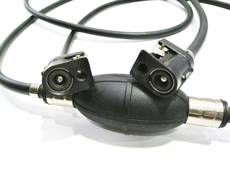 8MM fuel primer pump with fuel line and connector for yamaha outboard fuel line system