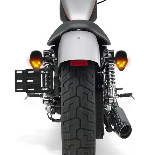 2 Stuks Motorcycle Black Skull Head Led Light Turn Signals Motor Indicatoren Skelet Amber 12V Universele