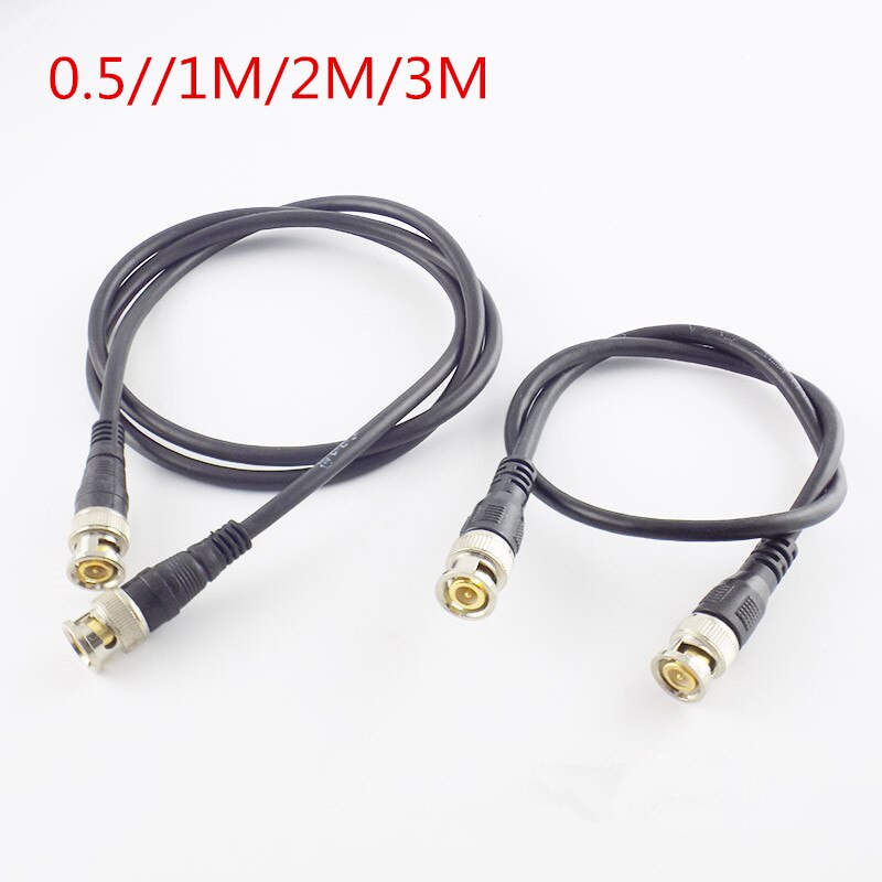 0.5M/1M/2M/3M Bnc Connector Bnc Male Naar Male Adapter Bnc kabel Uitbreiding Bnc Adapter Kabel Voor Cctv Video Camera Connector