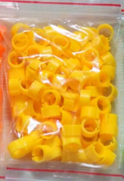 100Pcs Duiven Ringen 8*7Mm Bajonet Identificatie Ring Opening Ring Kleur Duif Voetring Duif Levert Vogel apparaten