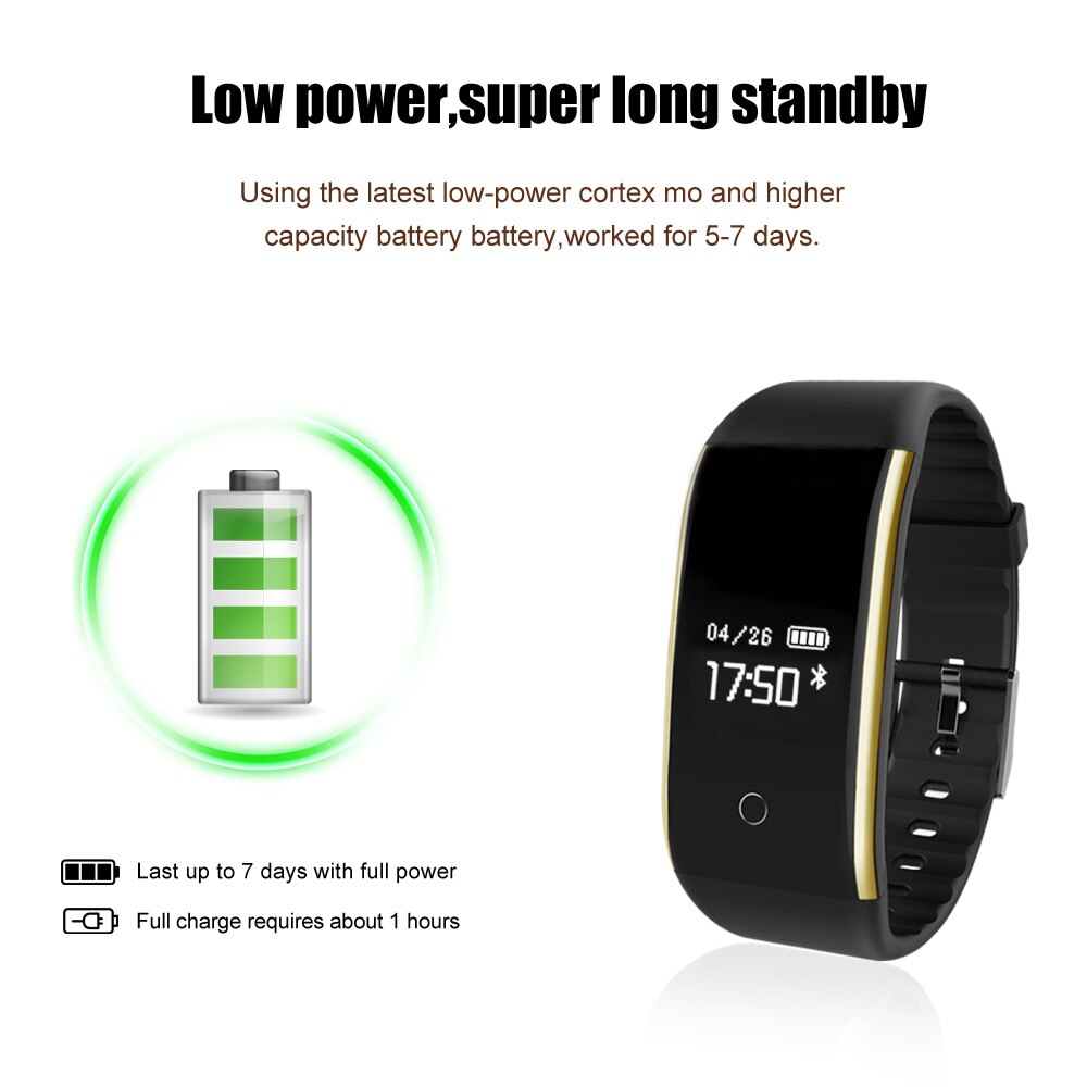 Ip67 stegräknare vattentät löpsport tracker steg  v9 pulsmätare räknare promenad fitness armband armband