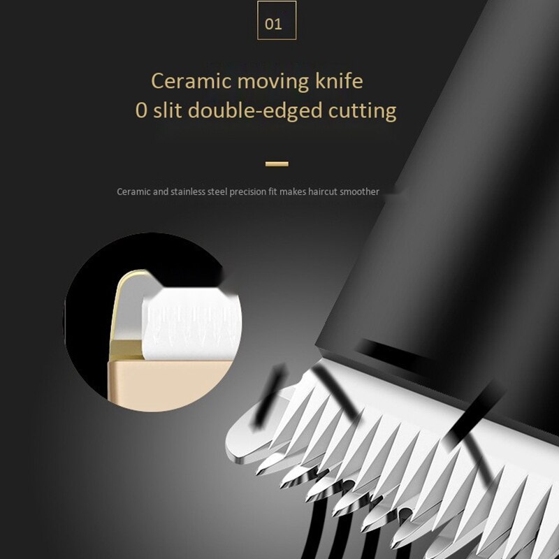 -Electric Cordless Hair Clippers Adjustable Guide Combs At Home Haircut Machine Hair Cutting Tools Hair Trimmer For Men