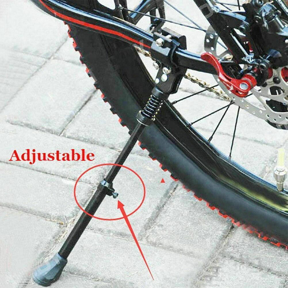 MTB Bicycle Bike Kickstand Parking Rack Bike Support Side Kick Stand Foot Brace Adjustable with Concealed Spring-Loaded Bolt