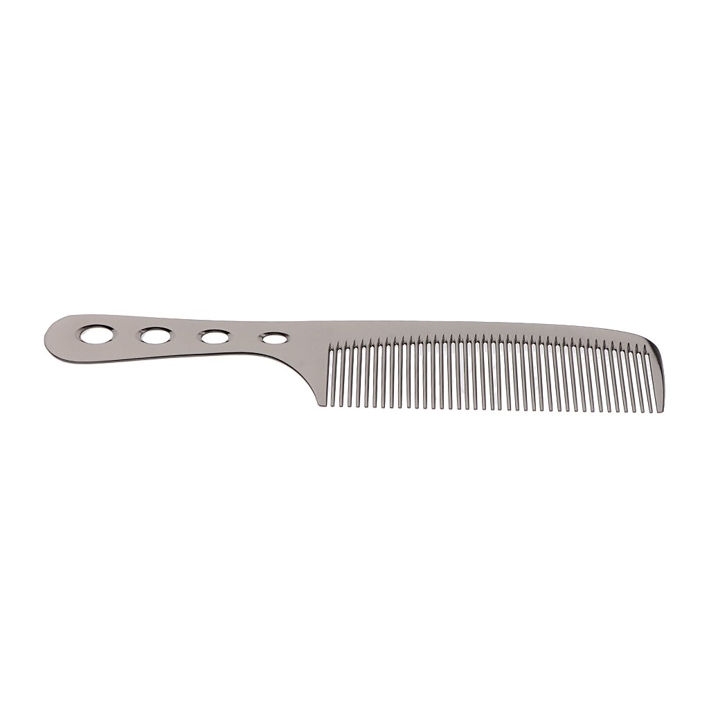 Lightweight Space Aluminum Antistatic Haircutting Styling Hairdressing Barber Comb, 8.5 inches: Grey