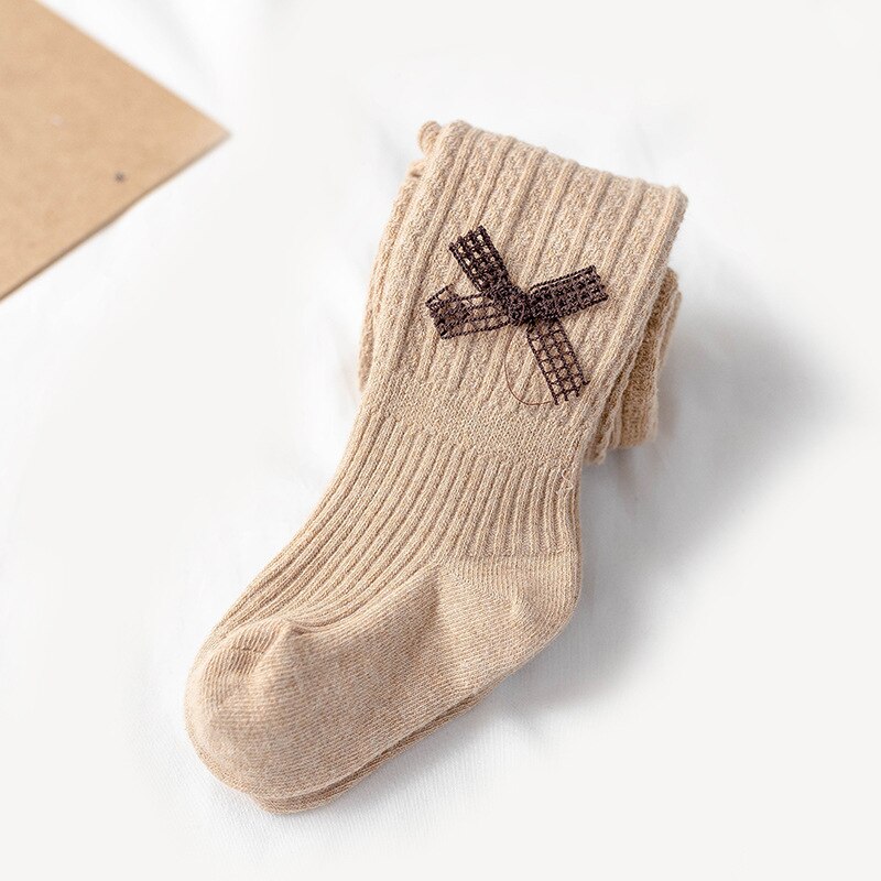 ER Hallo Genießen Sie Neue Herbst freundlicher Mädchen Gamaschen Gestrickte Leggings Hosen freundlicher Süße ach de engel Strumpf Feste Beiläufige Kleidung: Braun / 24M