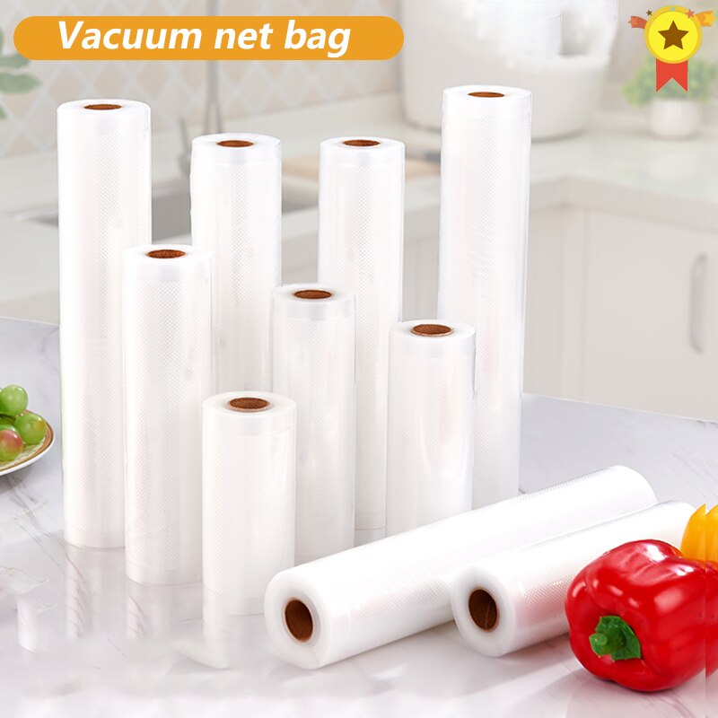 Vacuüm Voedsel Sealer Tassen Roll Opbergtas Voor Keuken Verpakking Sluitmachine Verse Houden 12 15 17 20 22 25 28 30 32*500Cm