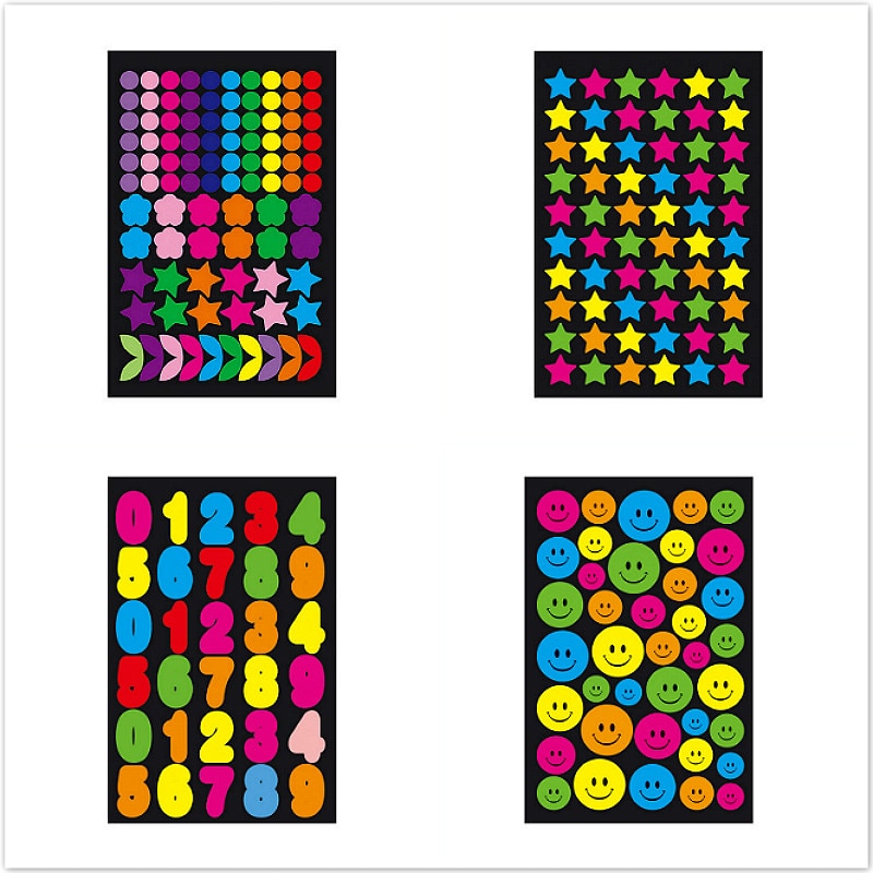 1Pcs Patroon Stickers Leuke Kleurrijke Stickers Decals Sticker Notebook Albums Decoratieve Laptop Klassieke Speelgoed Kinderen