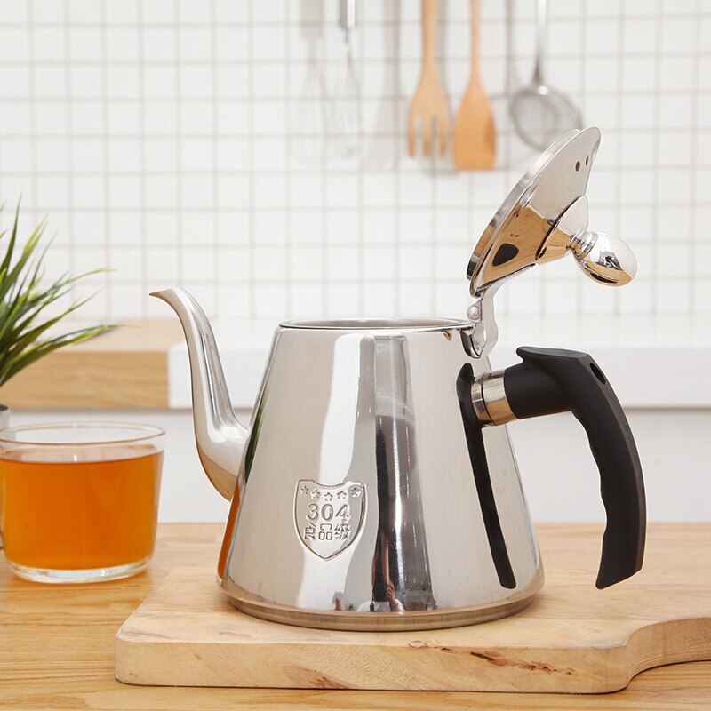 1.3L Roestvrij Staal Theepot Koffiepot Waterkoker Met Filter Grote Capaciteit