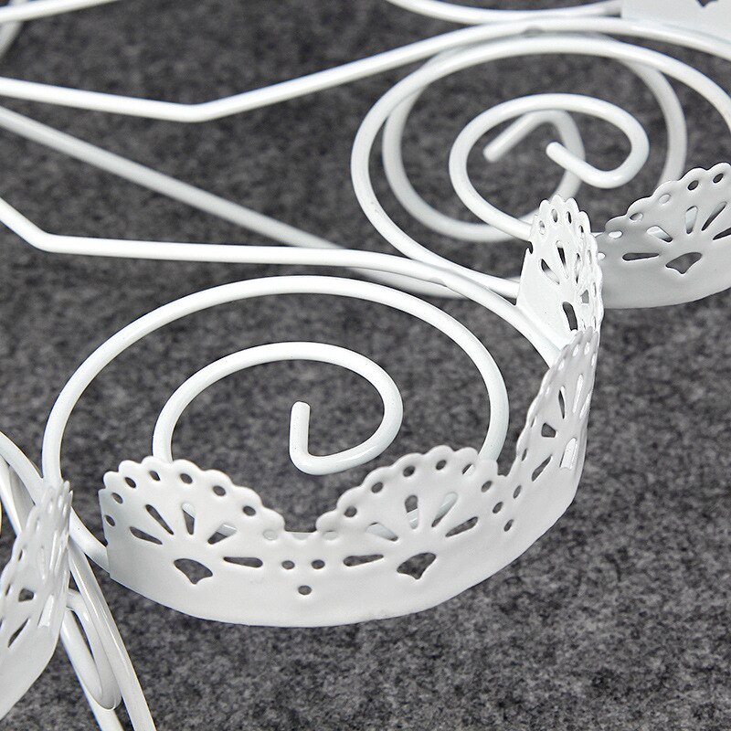 3-layer European Cupcake Shelf 23 Cup Side Cake Stand White Metal Cake Dessert Party Show Stands