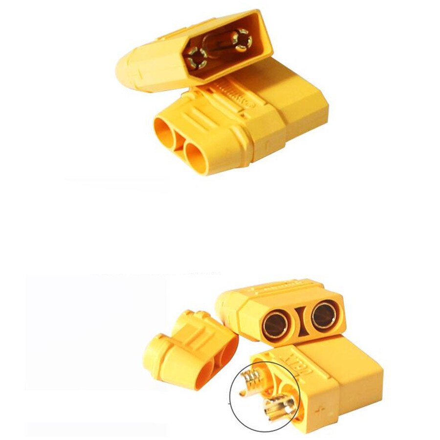 1 par  xt90h (xt90 med kappehus ) 4.5mm banankontakt gullbelagt til lipo batteri esc pdb 20% av